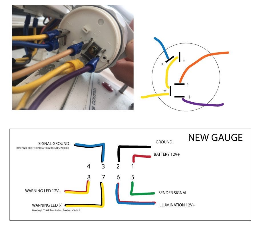 Replacing Old Vdo Temp Gauge With New Vdo Temp Gauge Wiring Question Downeast Boat Forum